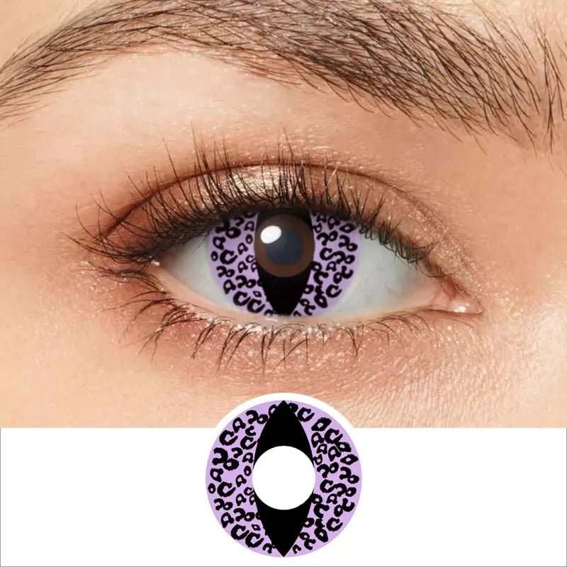 ComicPie Violet Cheetah Cat Eye Cosplay&Halloween Colored Contact Lenses RY023 - ComicPie