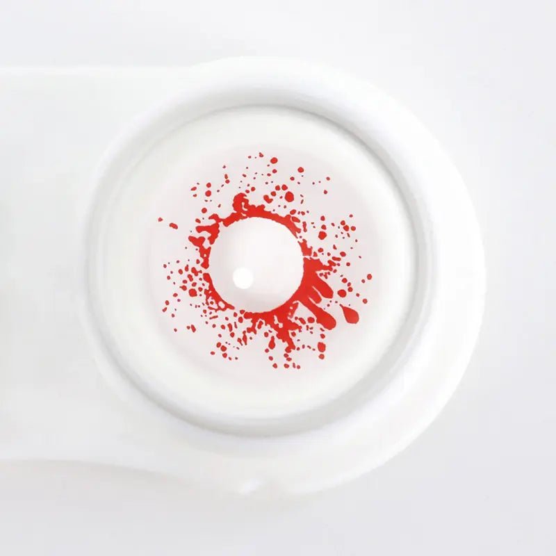 ComicPie White Crazy Blood Splat Cosplay&Halloween Colored Contact Lenses RY136 - ComicPie