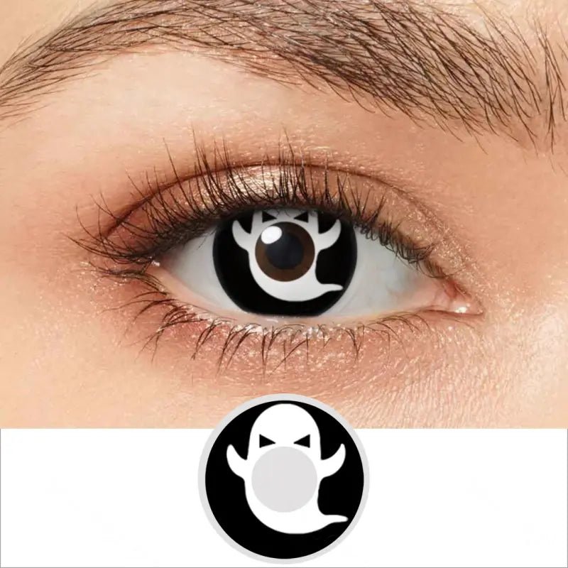 ComicPie White Ghost Pattern Cosplay&Halloween Colored Contact Lenses RY331 - ComicPie