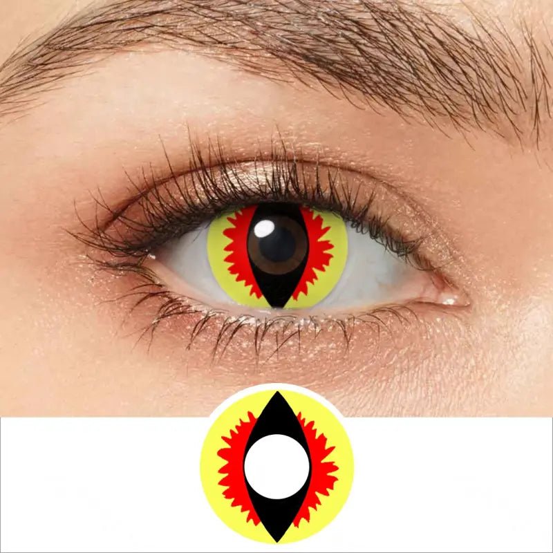 ComicPie Yellow Dragon Cosplay&Halloween Colored Contact Lenses RY370D - ComicPie