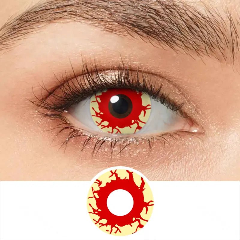 ComicPie Yellowish Bloodshot Eye Cosplay&Halloween Colored Contact Lenses RY389 - ComicPie