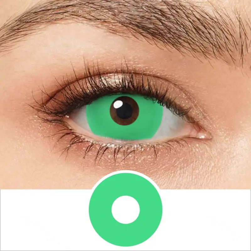 Comicpie&Pseyeche UV Glow Green Cosplay&Halloween Colored Contact Lenses G1453 - ComicPie
