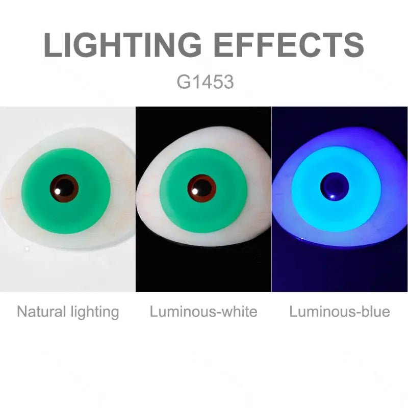 Comicpie&Pseyeche UV Glow Green Cosplay&Halloween Colored Contact Lenses G1453 - ComicPie