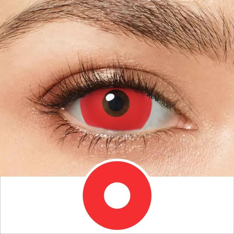 Comicpie&Pseyeche UV Glow Red Cosplay&Halloween Colored Contact Lenses G1451 - ComicPie