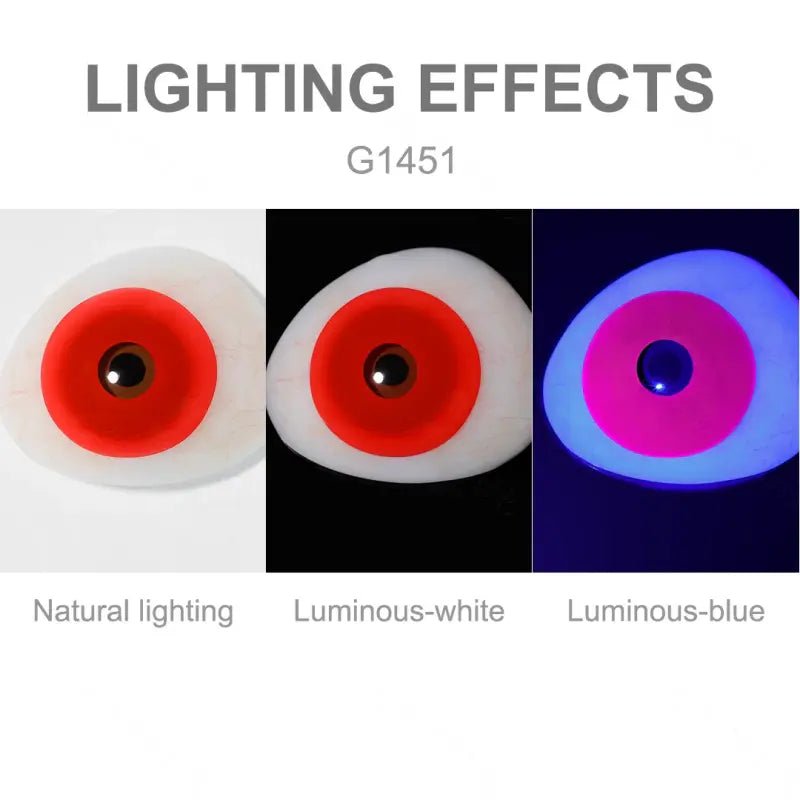 Comicpie&Pseyeche UV Glow Red Cosplay&Halloween Colored Contact Lenses G1451 - ComicPie