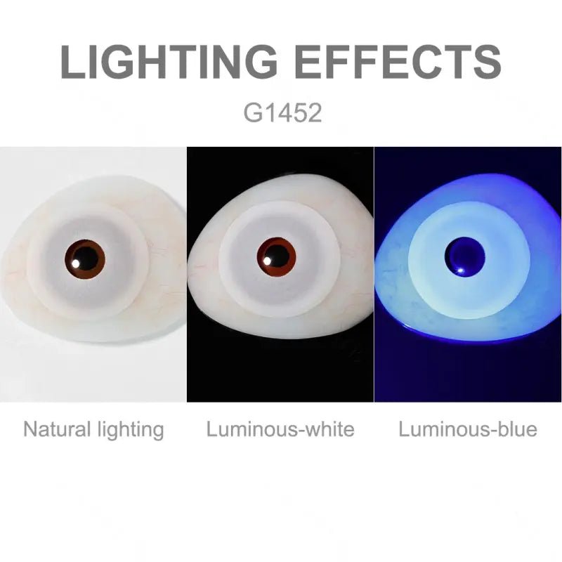 Comicpie&Pseyeche UV Glow White Cosplay&Halloween Colored Contact Lenses G1452 - ComicPie