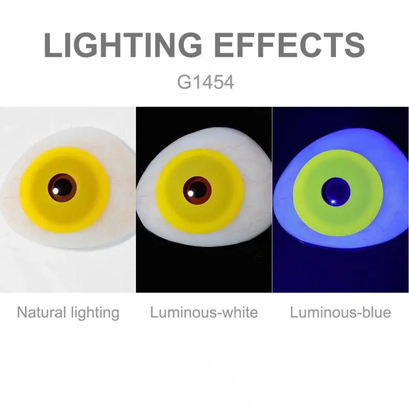 Comicpie&Pseyeche UV Glow Yellow Cosplay&Halloween Colored Contact Lenses G1454 - ComicPie