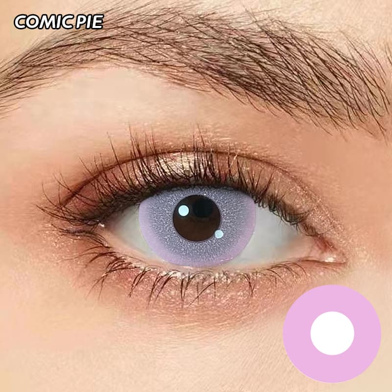 Comicpie&UV Glow Colored Contact Lenses Cosplay&Halloween F6 Pink - ComicPie